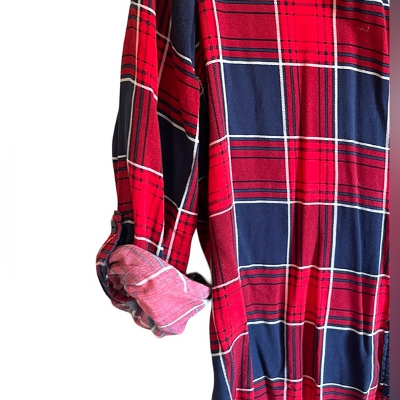 Passport Red and Blue Plaid Button Up Size Large - Picture 4 of 6